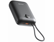Swissten Power bank VOLTBOX 35W 30000 mAh s integrovanými kabely - USB-C, A, Lightning / černá