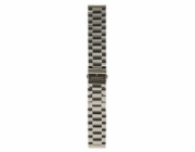 Garett univerzální řemínek 22 mm, stříbrný kovový, typ Solid