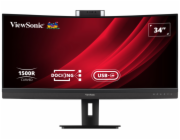 ViewSonic VG3457CV 34" 21:9,3440 x 1440,SuperClear®VA,zakřivený,2 HDMI,DP,100W USB-C,RJ45,USB,speakers,výš. nast.,webcam