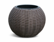 Květináč Domoletti 53000011101, plastový, O 56 cm, hnědý