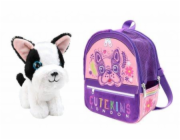 Plyšová hračka Cutekins Poochi Poo, bílá/černá