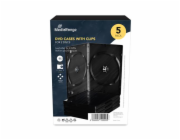 Obal na 2 DVD 14mm černý - 5 ks