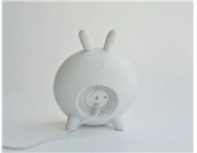 Rabbit & Friends Dětská lampička s budíkem | Bílá