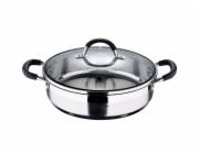Servírovací pánev s poklicí nerez FOODIES 28 cm 3,8 litru BGMP-1503-BK
