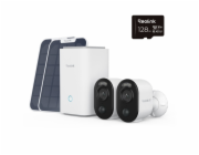 REOLINK Home Hub, 2x Argus Series B350 + 2x Solar Panel + 128GB microSD karta