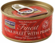 FISH4CATS Tuna fillet with prawn - mokré krmivo pro kočky - 70g