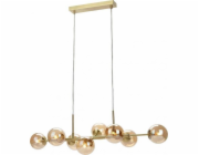 Italux Závěsná lampa ze skla ERIMIDA PND-2244-8A-GD Modernistická lampa Italux ZWIS molekuly koule zlatá
