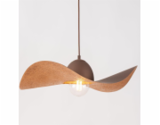 Sigma Závěsná lampa do ložnice KAPELLO kovový klobouk hnědý