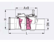 Kessel Plastový zpětný ventil DN 150 (73150R)