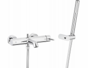 KFA Vanová baterie MOZA NÁSTĚNNÁ, HORIZONTÁLNÍ, CHROMOVÁ S PRÉMIOVOU SPRCHOVOU SADOU