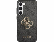 Guess Pouzdro Guess GUHCS24M4GMGGR pro Samsung Galaxy S24+ Plus, pevné pouzdro 4G s velkým kovovým logem, černé/černé