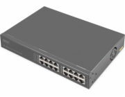 Digitus Přepínač Switch 8portový gigabitový PoE + injektor 250W s paticí