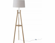 Boltze Stojací lampa Stojací lampa AVAL do obývacího pokoje, stínidlo z materiálu podobného lnu, 153 cm