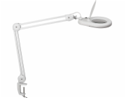 Maul Stolní lampa MAUL LED Lupenleuchte Viso s bílou svorkou