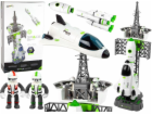 LeanToys Vesmírná stanice Raketa Raketoplán Zvuková sada ...
