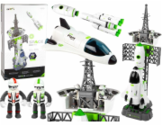 LeanToys Vesmírná stanice Raketa Raketoplán Zvuková sada Kouř