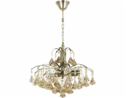 Mdeco Závěsná lampa LAMP pendant ELM6246/3 21QG MDECO křišťálový lustr LUMINAIRE na řetízku závěsný mosaz jantar