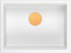 GraniteQ Dřez LOGAN 100 GraniteQ sněhově bílý dřez 59,5x4...