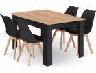 Leobert Set obdélníkový stůl 120x80 řemeslný + 4 židle MA...