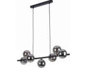 TKKRYWULT Tk Lighting Estera 5666 závěsná lampa moderní svítidlo s trámovým svítidlem, 7x6W, G9 černá/chrom