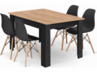 Leobert Sada stolů NP 120x80 Craft Black + 4 židle OSAKA ...