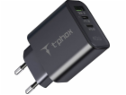 T-Phox Nabíječka FLEXI 40W 2xUSB-C/USB ČERNÁ
