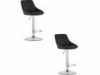 Leobert KAST stolička - černý samet / chromovaná podnož x 2