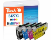 Peach Inkoustová kazeta PI500-401, 4 ks. Náhradní inkoust s vysokou výtěžností (XL) Černá, azurová, purpurová, žlutá