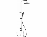 Wenko Sprchový sloup s dešťovou sprchou a ruční sprchou, černý, 120 cm, WENKO