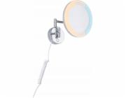 Paulmann Kosmetické zrcátko Kosmetické zrcátko MASUA LED 4W 2700/4000/6500K + vypínač IP44 230V matná černá / kov