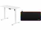 Mozos Desk ED PRO WH bílý stůl 120 cm x 60 cm + herní pod...