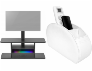 Mozos Mozos RTV stolek černý CTS2 + organizér na dálkové ovládání RCH-1-WH bílý