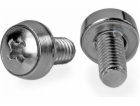 StarTech M6 x 12mm sada šroubů/podložek - 100 sad Stříbrn...