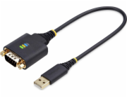 StarTech 1P1FFC-USB-SERIAL paralelní kabel černý 0,3m USB Type-A DB-9
