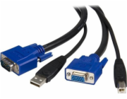 StarTech.com 2-in-1 USB KVM Cable - Keyboard / video / mouse / USB cable - HD-15 (VGA), USB Type B (M) to USB, HD-15 (VGA) - 6 ft - SVUSB2N1_6 - Kabel klávesnice / video / myš / USB - HD-15 (VGA), USB