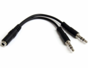 StarTech.com 3.5mm 4 Position to 2x 3 Position 3.5mm Headset Splitter Adapter - F/M - 3.5mm headset Adapter Cable (MUYHSFMM) - Rozbočovač náhlavní soupravy - mini-phone stereo 3.5 mm s piny (male) do 