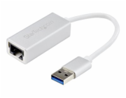 StarTech.com USB 3.0 to Gigabit Network Adapter - Silver - Sleek Aluminum Design for MacBook, Chromebook or Tablet - Native Driver Support (USB31000SA) - Síťový adaptér - USB 3.0 - Gigabit Ethernet x 