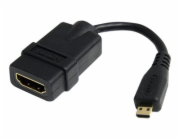 Startech 5in High Speed HDMI Adapter Cable - HDMI to HDMI Micro - F/M - 5 inch Micro HDMI Adapter - HDMI Female to Micro HDMI Male (HDADFM5IN) - HDMI adaptér - HDMI se zdířkami (female) do 19 pin micr