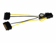 StarTech SATA 15-pin - PCIe 8-pin, 0,15 m, žlutá (SATPCIEX8ADP)