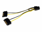 StarTech SATA 15-pin - PCIe 6-pin, 0,15 m, žlutá (SATPCIE...