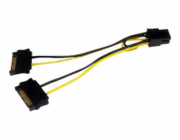 StarTech SATA 15-pin - PCIe 6-pin, 0,15 m, žlutá (SATPCIEXADAP)