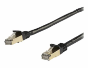 StarTech STARTECH.COM 7m CAT6a-Ethernetový kabel – černý – ethernetový kabel RJ45 – bez háčků – STP kabel – měděný – 10GB síťový kabel