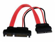 StarTech 6in Slimline SATA to SATA Adapter with Power - Slim SATA (F) to SATA (M) - Slimline Serial ATA to SATA (SLSATAADAP6) - Adaptér SATA - Serial ATA 150/300/600 - Slimline SATA (F) do SATA combo 