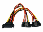 StarTech SATA 15-pin - SATA 15-pin x2, 0,15 m, vícebarevn...