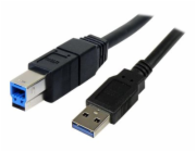 StarTech USB-A - USB-B kabel USB 3 m modrý (USB3SAB3MBK)