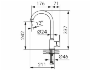 SMĚŠOVACÍ BATERIE PRO UMYVADLA FERRO RENNTO BNT4 CHR