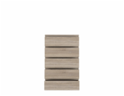 Komoda Domoletti LSQK312-D30F, hnědá, 42,2x77,2x128 cm