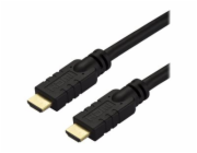 Startech 10m(30ft) HDMI 2.0 Cable, 4K 60Hz Active HDMI Cable, CL2 Rated for In Wall Installation, Long Durable High Speed Ultra-HD HDMI Cable, HDR 10, 18Gbps, Male to Male Cord, Black - Al-Mylar EMI S