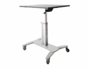 StarTech Mobilní sedací stojan Workstation Black and Silver 80 cmx60 cm