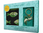 Klíčový prsten Mr. Dragon Keyback Set + ponožky pro rybáře